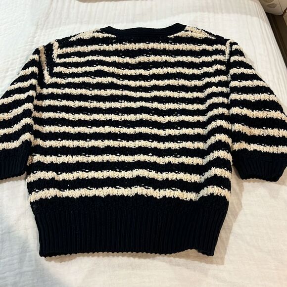 Industry Striped Cream and Black Small sweater. NWT. WT215 - Picture 5 of 6